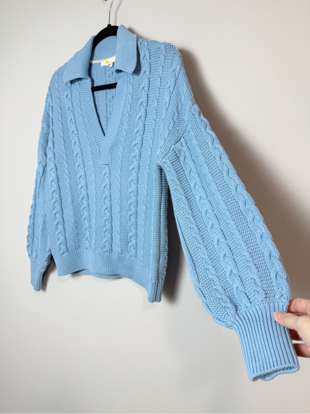 Boden Cable Knit Henley Sweater - Picture 9 of 11